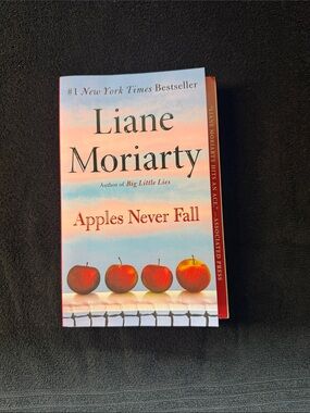 Apples Never Fall by Liane Moriarty - Red & Peach Cover